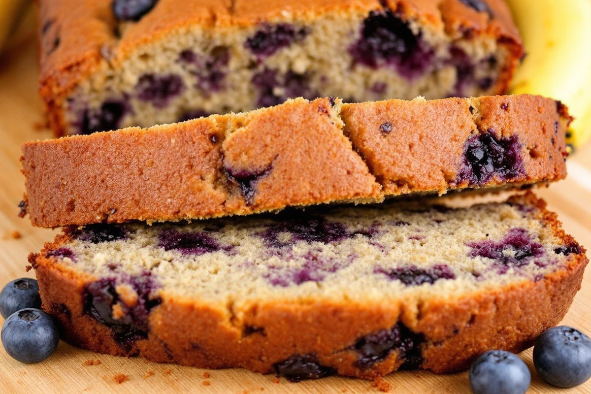 Healthy Blueberry Banana Bread