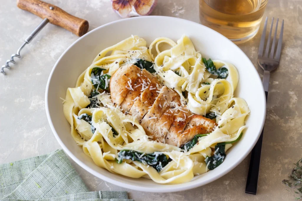 garlic parmesan chicken pasta 