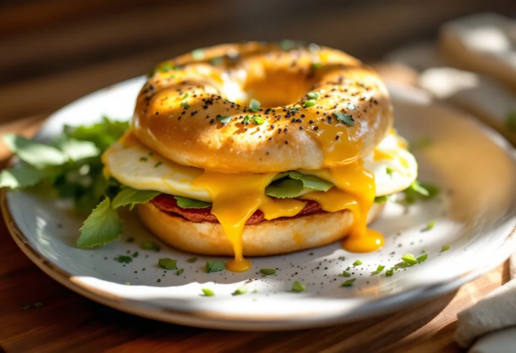 Bagel Breakfast Sandwich recipe