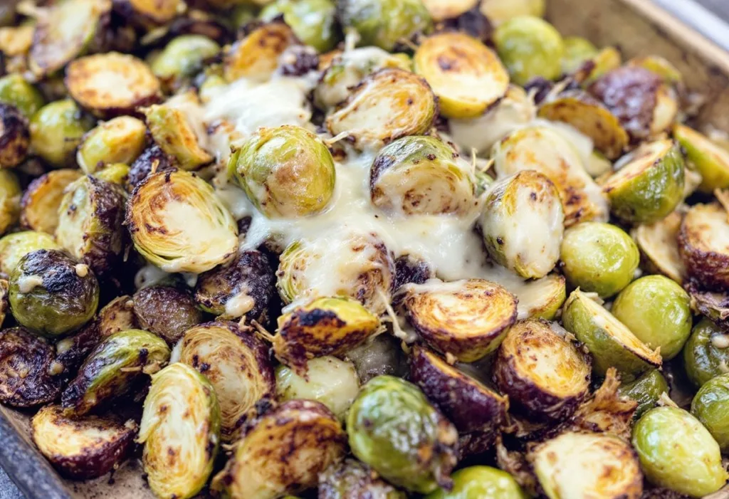 Creamy Garlic Parmesan Brussels Sprouts Creamy Garlic Parmesan Brussels Sprouts
