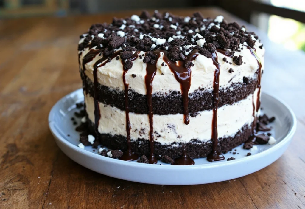 Homemade Oreo Ice Cream Cake recipe