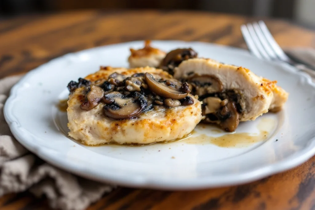 Mushroom Stuffed Chicken Breast