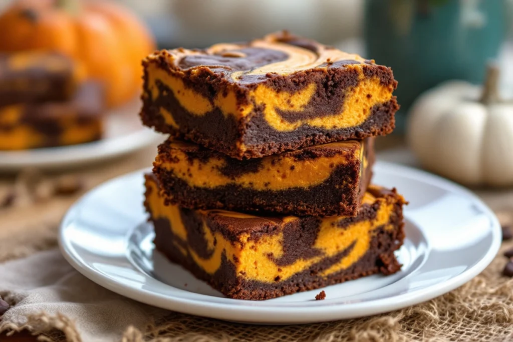 Pumpkin Cheesecake Brownies