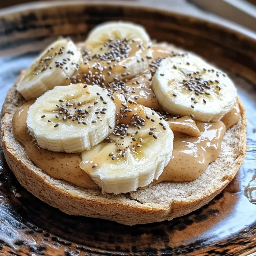 ezekiel-muffin-peanutbutter-banana Ezekiel English Muffin with peanut butter and banana healthy snack idea