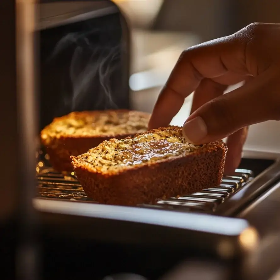 ezekiel-muffin-toasting Toasting Ezekiel English Muffin in a modern toaster close-up