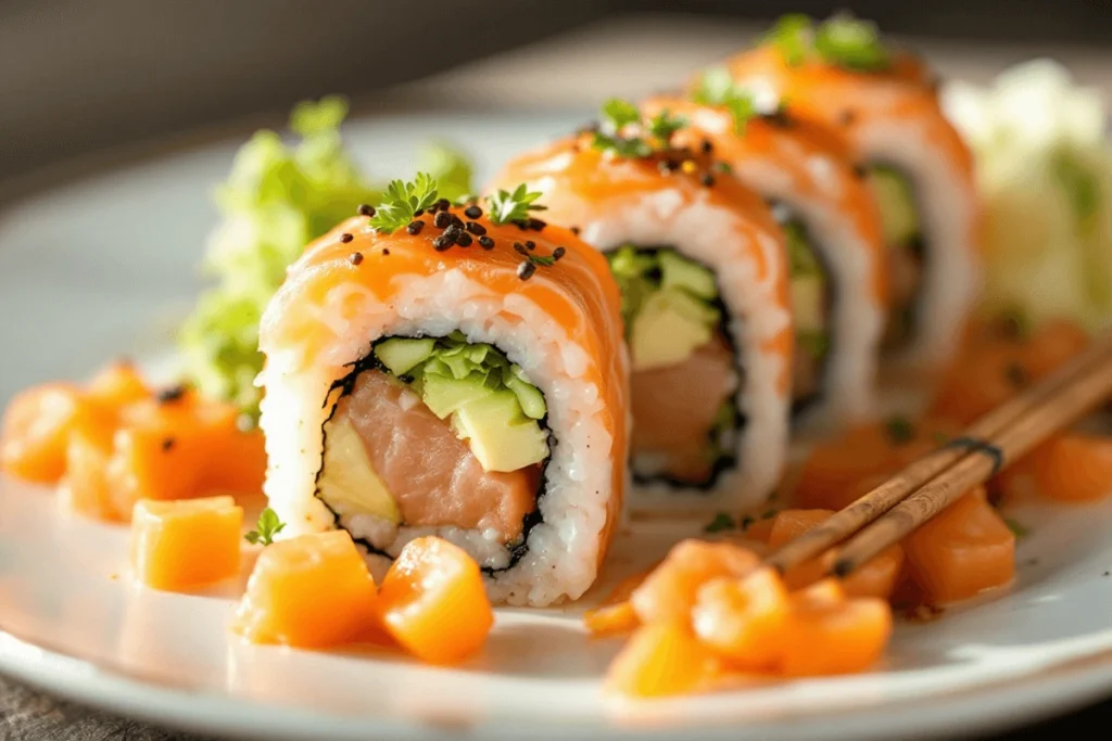 Smoked Salmon Sushi Roll