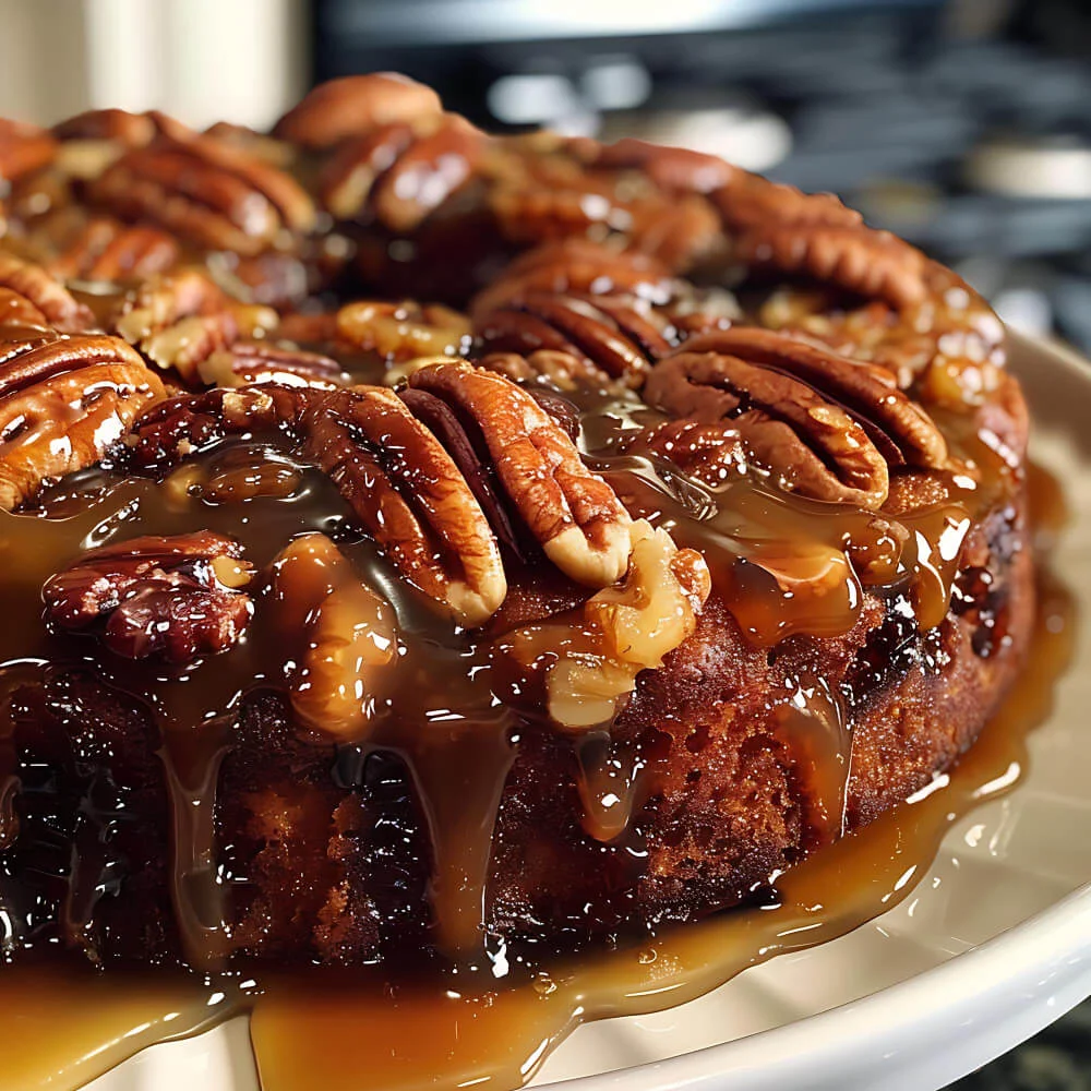 Upside-Down Caramel Pecan Cake recipe Upside-Down Caramel Pecan Cake recipe
